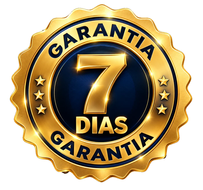 Selo dourado de garantia de 7 dias
